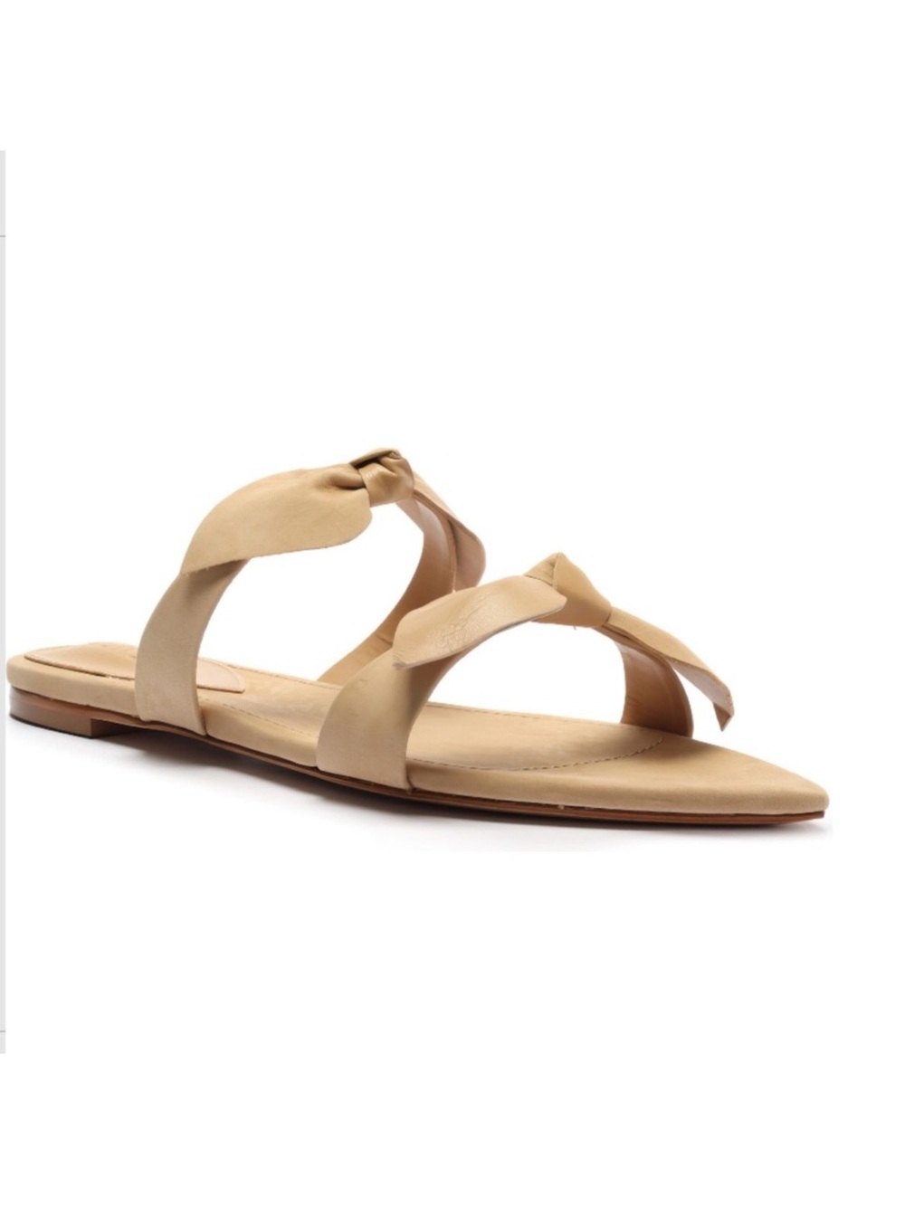 NWT SCHUTZ 8 Beige Knot-Detail Slide Sandals $139 MSRP